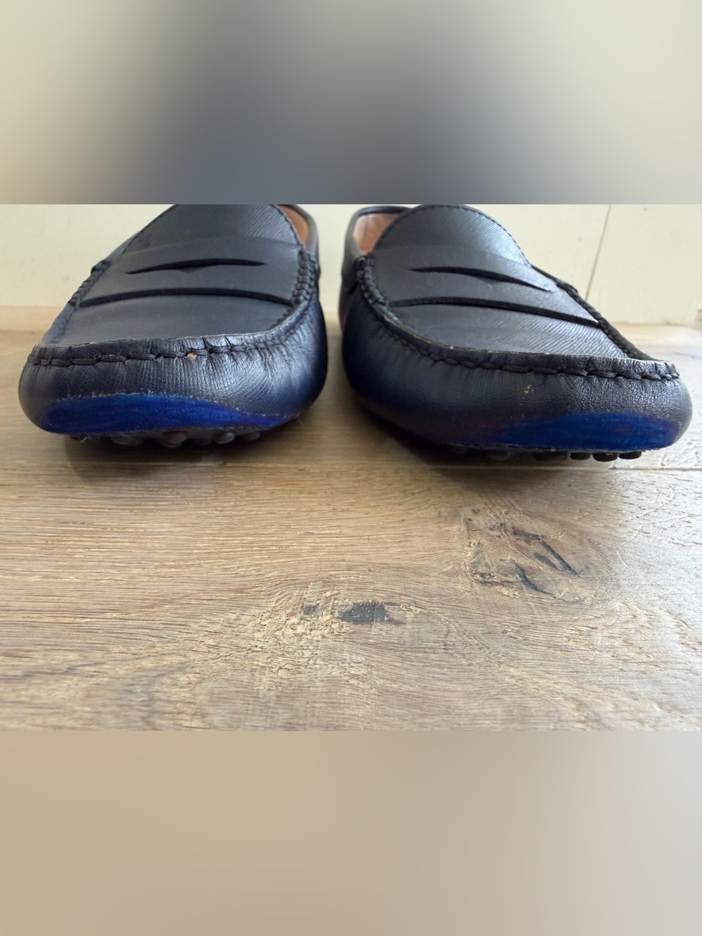 TODS Ladies Navy Blue Flat Shoes Gommini Mocassino Loafers preppy 40.5 / US 9.5 - Picture 3 of 11